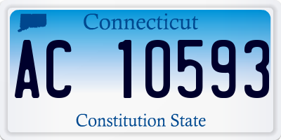 CT license plate AC10593