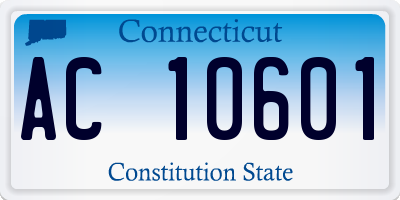 CT license plate AC10601