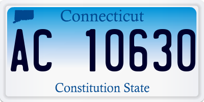 CT license plate AC10630