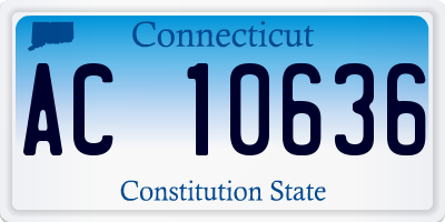 CT license plate AC10636