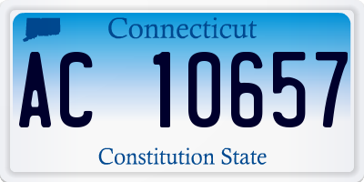 CT license plate AC10657