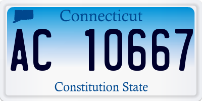 CT license plate AC10667