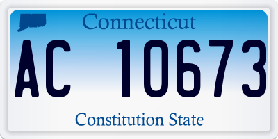 CT license plate AC10673