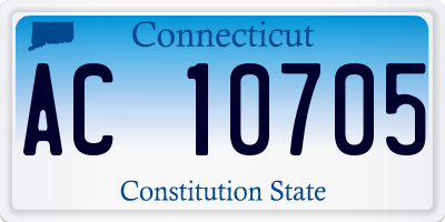 CT license plate AC10705