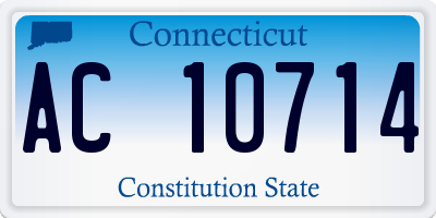 CT license plate AC10714