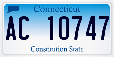 CT license plate AC10747