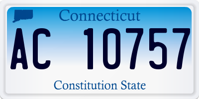 CT license plate AC10757