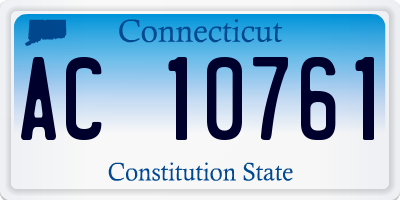 CT license plate AC10761