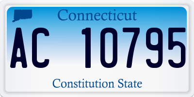 CT license plate AC10795