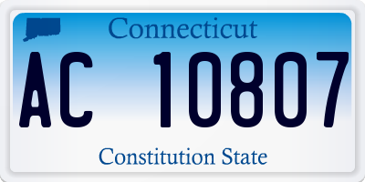 CT license plate AC10807