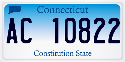 CT license plate AC10822