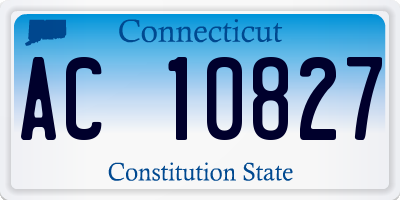 CT license plate AC10827