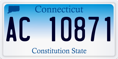 CT license plate AC10871