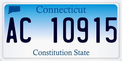 CT license plate AC10915
