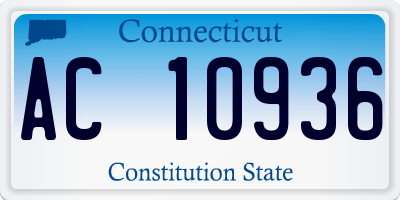 CT license plate AC10936