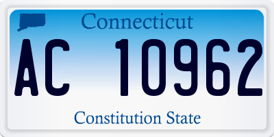 CT license plate AC10962