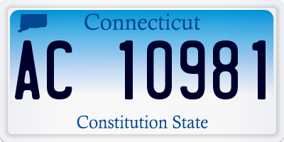 CT license plate AC10981