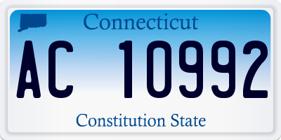 CT license plate AC10992