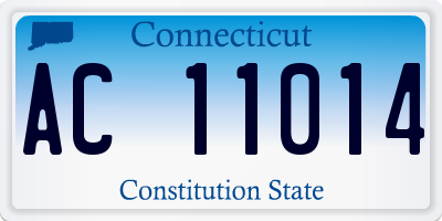 CT license plate AC11014