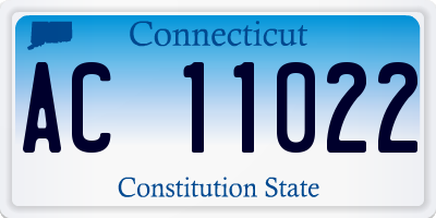 CT license plate AC11022