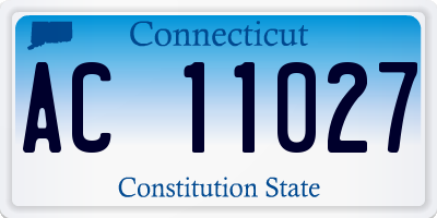 CT license plate AC11027
