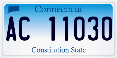 CT license plate AC11030