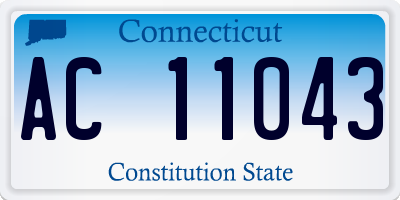 CT license plate AC11043