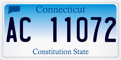 CT license plate AC11072