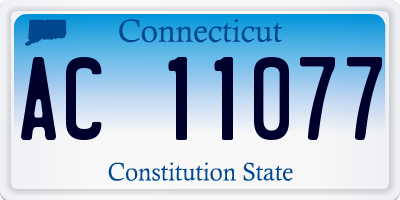 CT license plate AC11077