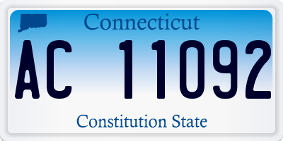 CT license plate AC11092