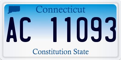 CT license plate AC11093