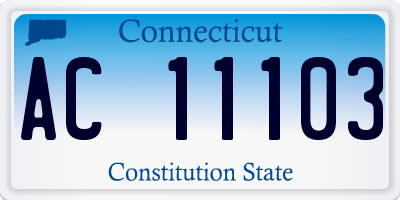 CT license plate AC11103