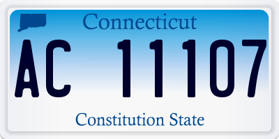 CT license plate AC11107