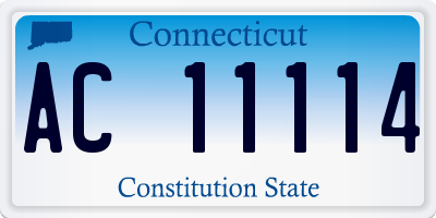CT license plate AC11114