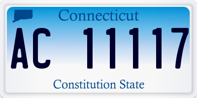 CT license plate AC11117