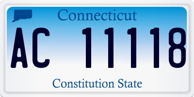 CT license plate AC11118