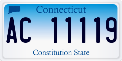 CT license plate AC11119