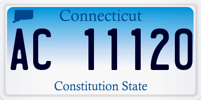 CT license plate AC11120