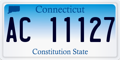 CT license plate AC11127