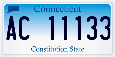 CT license plate AC11133