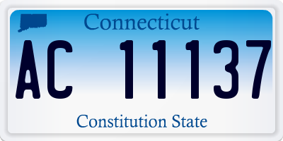 CT license plate AC11137