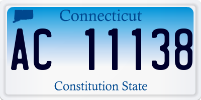 CT license plate AC11138