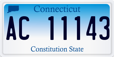 CT license plate AC11143