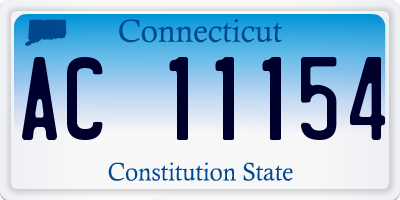 CT license plate AC11154