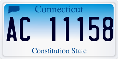 CT license plate AC11158