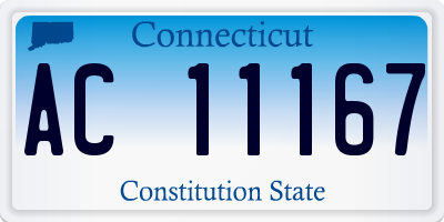 CT license plate AC11167