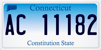 CT license plate AC11182