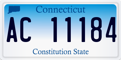 CT license plate AC11184