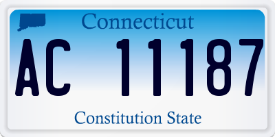 CT license plate AC11187