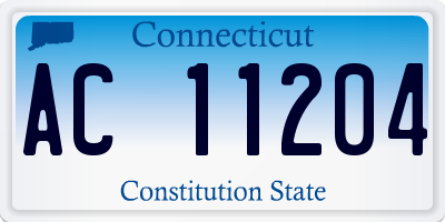 CT license plate AC11204